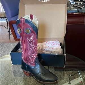 Stylish Black and Red Cowboy Boots